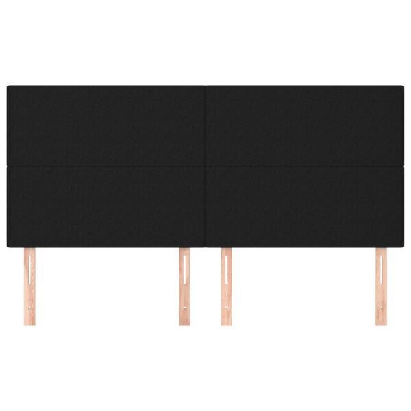 vidaXL H&ouml;fu&eth;gafl svartur 180x5x118/128 cm &uacute;r efni