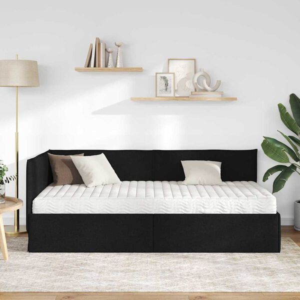 vidaXL Hornar&uacute;m rammi me&eth; d&yacute;nu me&eth; h&ouml;fu&eth;gafl 2 pcs Gr&aelig;nn Flauel