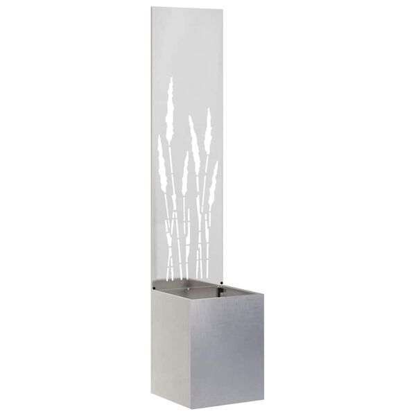 vidaXL Garðs búnað skjár Útskurður Silfur 32 x 140 cm stainless steel