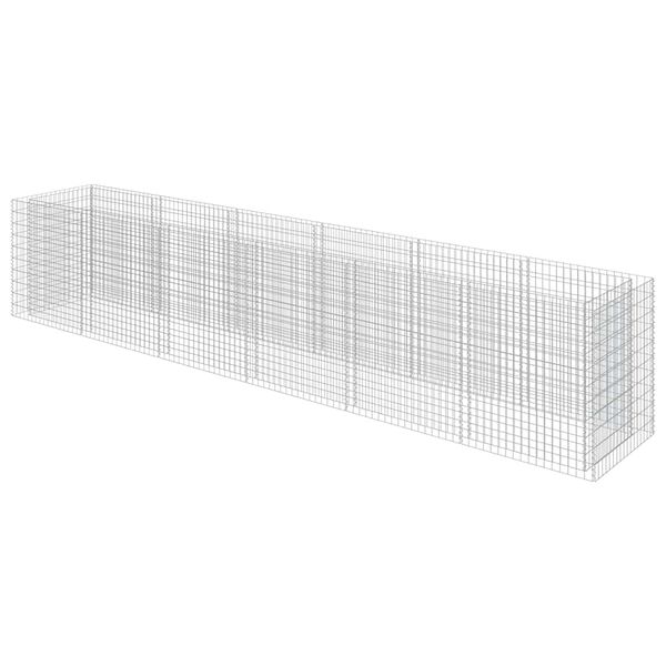 vidaXL Gabion Grj&oacute;tkassi Upph&aelig;kka&eth; Bl&oacute;maker S&iacute;nkh&uacute;&eth;a&eth; st&aacute;l540x90x100cm
