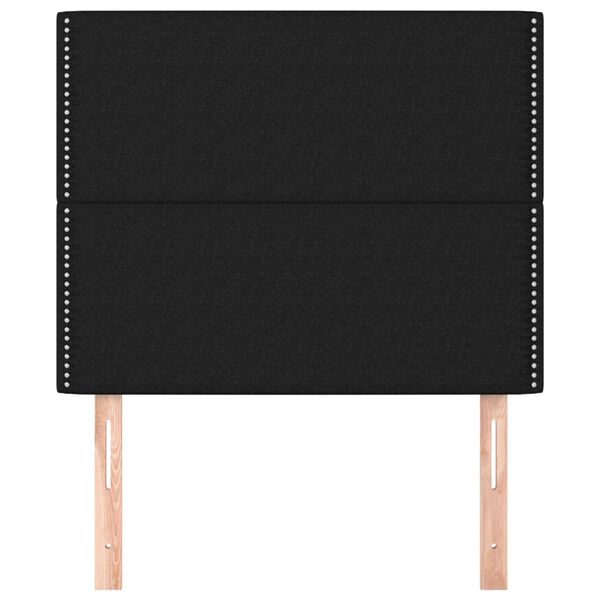 vidaXL H&ouml;fu&eth;gafl svartur 90x5x118/128 cm &uacute;r efni