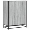 vidaXL skóskápur Grár Sonoma 75x38x97,5 cm Hannaður viður og málmur