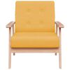 vidaXL Hægindastóll Gult Áklæði