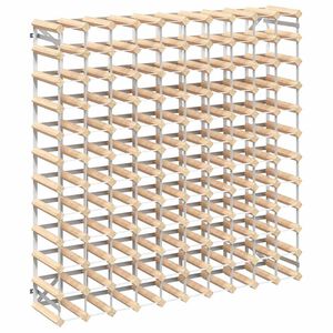 vidaXL V&iacute;nrekki fyrir 120 Fl&ouml;skur Gegnheill Furuvi&eth;ur