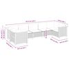vidaXL 7 Hluta Gar&eth;s&oacute;fasett me&eth; Sessum Drapplita&eth; P&oacute;l&yacute;rattan