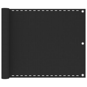 vidaXL Skilrúm á Svalir HDPE 75x500 cm Reykgrátt