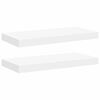 vidaXL Vegghengdar Hillur 2 stk. Hv&iacute;tar 50x23x3,8 cm MDF