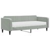vidaXL Svefns&oacute;fi me&eth; D&yacute;nu Lj&oacute;sgr&aacute;r 90x200 cm Flauel