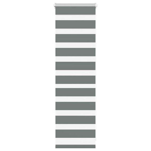 vidaXL Zebra Gard&iacute;na D&ouml;kkgr&aacute;tt 45x100 cm Efni Breidd 40,9 cm P&oacute;l&yacute;ester