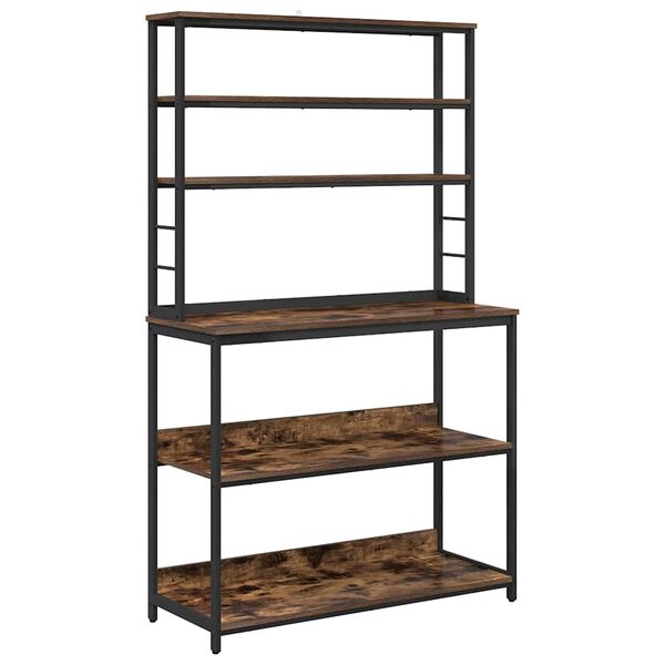 vidaXL Eldh&uacute;s hillu Rau&eth;-eik 100 x 40 x 168 cm Samsettur vi&eth;ur