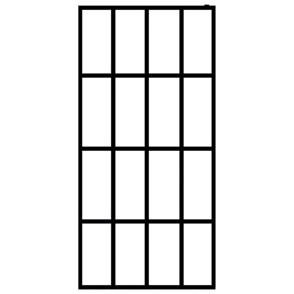 vidaXL Skilrúm fyrir Opinn Sturtuklefa Glært Hert Gler 118x190 cm