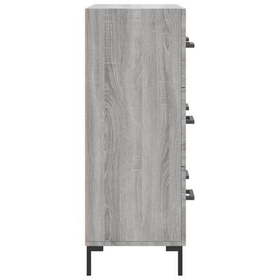 vidaXL Skenkur Grár Sonoma Eik 69,5x34x90 cm Samsettur Viður