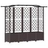 vidaXL H&aelig;kka&eth; be&eth; me&eth; trellis og &thorn;aki Br&uacute;nn 204 x 40 x 141 cm PP