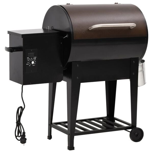 vidaXL K&ouml;gglagrill me&eth; Botnhillu Svartur 94 cm J&aacute;rn