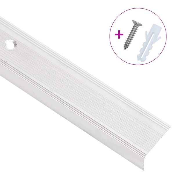 vidaXL Stiga T&aacute;nef &iacute; L-formi 15 stk &Aacute;l 100 cm Silfurlitu&eth;