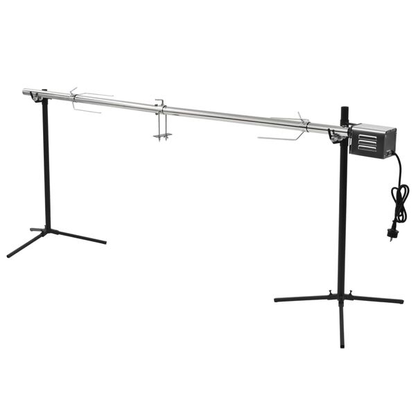 vidaXL Sjálfvirkt grill með mótor Ryðfrítt stál 207x45x81 cm