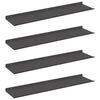 vidaXL Flj&oacute;tandi skrifbor&eth; Vegghengt 4 pcs Svart 80 x 18 x 2,5 cm St&aacute;l