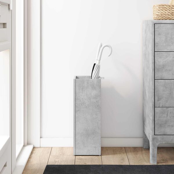 vidaXL Regnhl&iacute;fastendur Steingri&eth; 20 x 20 x 55,5 cm Samsettur vi&eth;ur