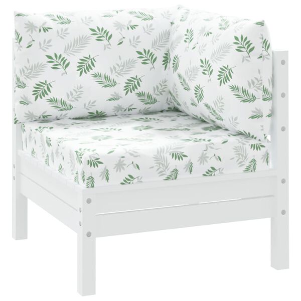 vidaXL Sessur fyrir Brettas&oacute;fa 3 stk. Laufamynstur Oxfordefni