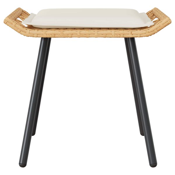 vidaXL Gar&eth;pallur me&eth; p&uacute;&eth;i 2 pcs N&aacute;tt&uacute;ra 50 x 40 x 45 cm St&aacute;l