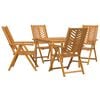 vidaXL Gar&eth;ur bor&eth;sett 5 pcs Br&uacute;nn Hrein akas&iacute;utr&eacute;
