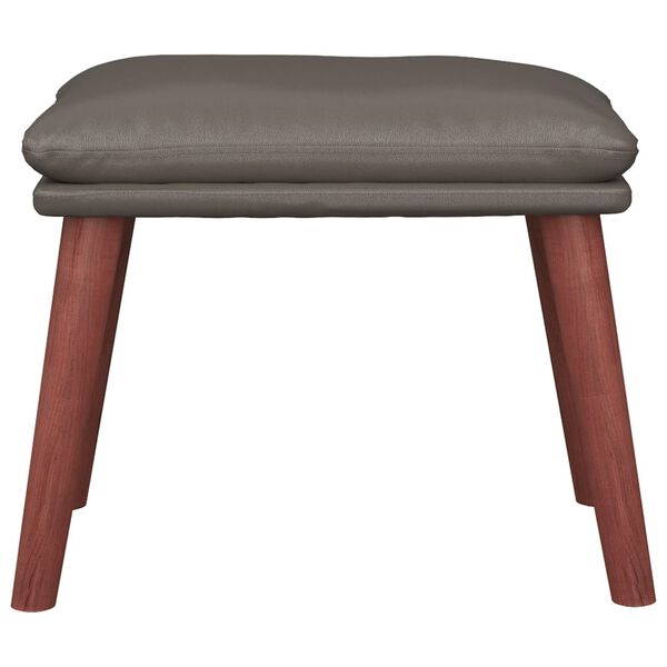 vidaXL Fótaskemill Grátt 45x29,5x35 cm Gervileður