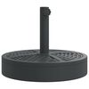 vidaXL Grunnur fyrir S&oacute;lhl&iacute;f me&eth; &Oslash;38/48 mm Stangir 25 kg Hringlaga