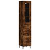 vidaXL H&aacute;r Sk&aacute;pur Reykt&oacute;na Eikarlitur 34,5x34x180 cm Samsettur Vi&eth;ur