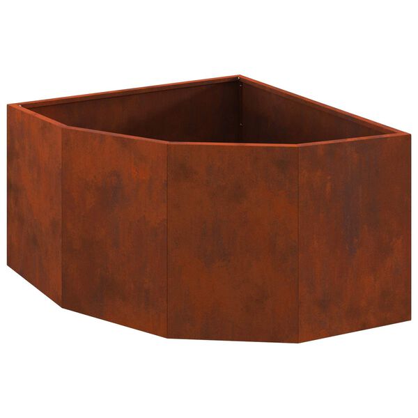 vidaXL Hornaplanta Rusty 60 x 60 x 35 cm Ve&eth;ra&eth; st&aacute;l