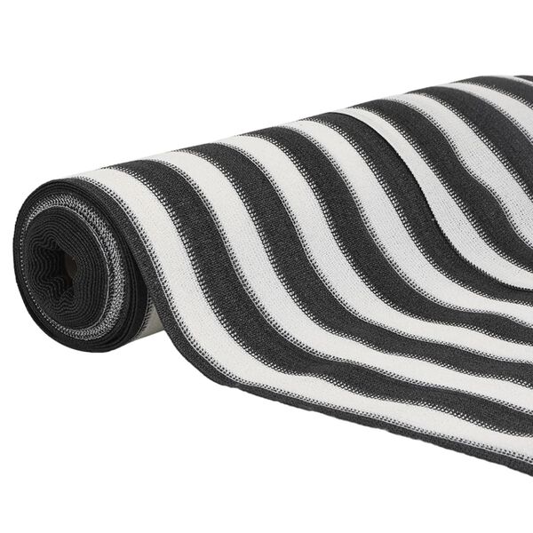 vidaXL Næðisnet Reykgráar og Hvítar 3,6x10 m HDPE 75 g/m²