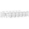 vidaXL Garður borðsett 15 pcs Hvítt Polt rattan