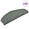 vidaXL Stigamottur 30 stk 65x24x4 cm d&ouml;kkgr&aelig;nar h&aacute;lfhringlaga st&oacute;rar