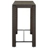 vidaXL Barborð fyrir Garðinn Brúnt 140,5x60,5 x110,5 cm Pólýrattan
