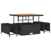 vidaXL Gar&eth;s&oacute;fa sett me&eth; p&uacute;&eth;i me&eth; geymslu 8 pcs Svartur Poly rattan