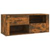 vidaXL Sj&oacute;nvarpssk&aacute;pur Reyklitu&eth; Eik 100x35x40 cm Samsettur Vi&eth;ur