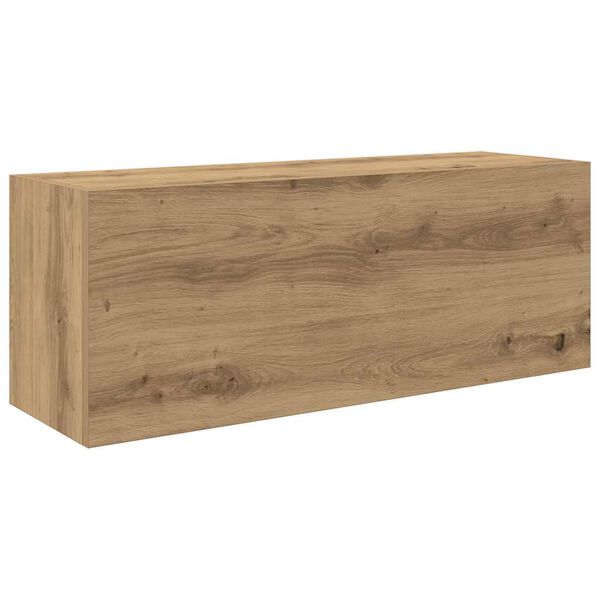 vidaXL ba&eth;herbergis veggsk&aacute;pur Artisan Oak 80x25x30 cm Hanna&eth;ur vi&eth;ur