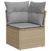 vidaXL Garðsófa sett með geymslu 11 pcs Drapplitaður Poly rattan