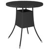 vidaXL Gar&eth;bor&eth; Svart 70x70x73 cm P&oacute;l&yacute;rattan