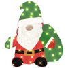 vidaXL Lj&oacute;sa&eth;ur Santa Claus Heitur hv&iacute;tur 70 x 62 cm Skrautfatna&eth;ur