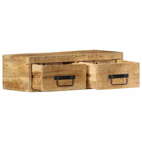 vidaXL Vegghengdur sjónvarpsskápur 60x30x19 cm Solid gróft viðar Mangó