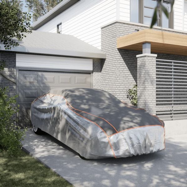 vidaXL B&iacute;layfirbrei&eth;sla fyrir Sedan Haglv&ouml;rn Heil S Gr&aacute; og Silfurlitu&eth;