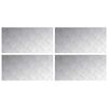 vidaXL Stigaplata R&eacute;tthyrningur 4 pcs Silfur 80 x 40 cm &Aacute;l