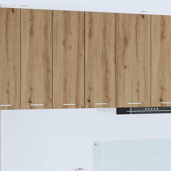 vidaXL Vegghengdur sk&aacute;pur Handverks eik og hv&iacute;t 30 x 31 x 80 cm