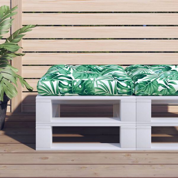 vidaXL Sessa fyrir Brettas&oacute;fa Laufamynstur 50x50x12 cm Efnis&aacute;kl&aelig;&eth;i