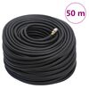 vidaXL Hybrid Loftslanga Svart 0,6" 50 m G&uacute;mm&iacute; og PVC