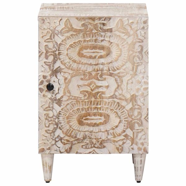 vidaXL Ba&eth;herbergissk&aacute;pur Hv&iacute;tt 38 x 33,5 x 58 cm Hart mang&oacute;tr&eacute;