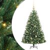 vidaXL Gervi hengdu j&oacute;latr&eacute; me&eth; 150 LED Gr&aelig;nn 120 cm PVC og m&aacute;lmur