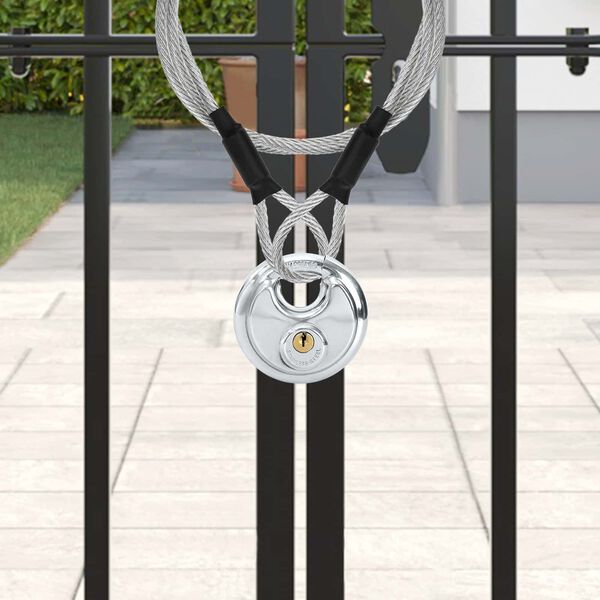 vidaXL Diskul&aacute;sar me&eth; lykklum 2 pcs Silfur 8 x 2.8 x 8 cm