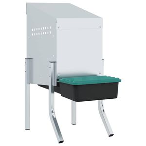 vidaXL hrei&eth;urkassi fyrir kj&uacute;klinga, 1 h&oacute;lf me&eth; f&oacute;tum, galvaniseru&eth;u st&aacute;li