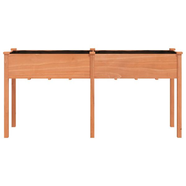 vidaXL Gr&oacute;&eth;urker me&eth; F&oacute;&eth;ri br&uacute;nt 161x45x76 cm Gegnheill &THORN;inur